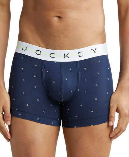 Jockey NY02 Men's Super Combed Cotton Elastane Stretch Printed Trunk with Ultrasoft Waistband (Prints May Vary)