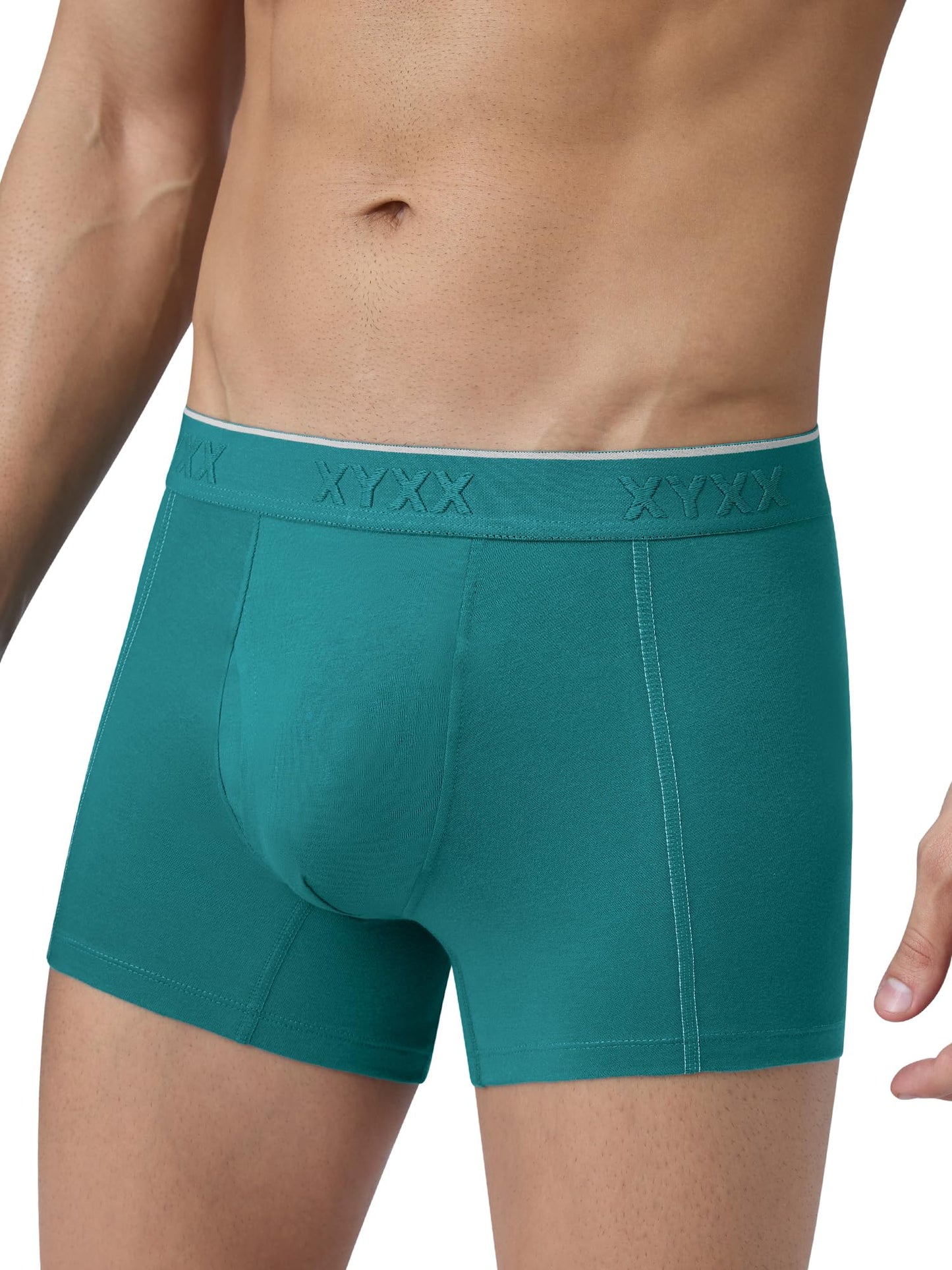XYXX Men's Crux 100% Super Combed Cotton Regular Fit Solid Antibacterial Trunks with No Marks Waistband