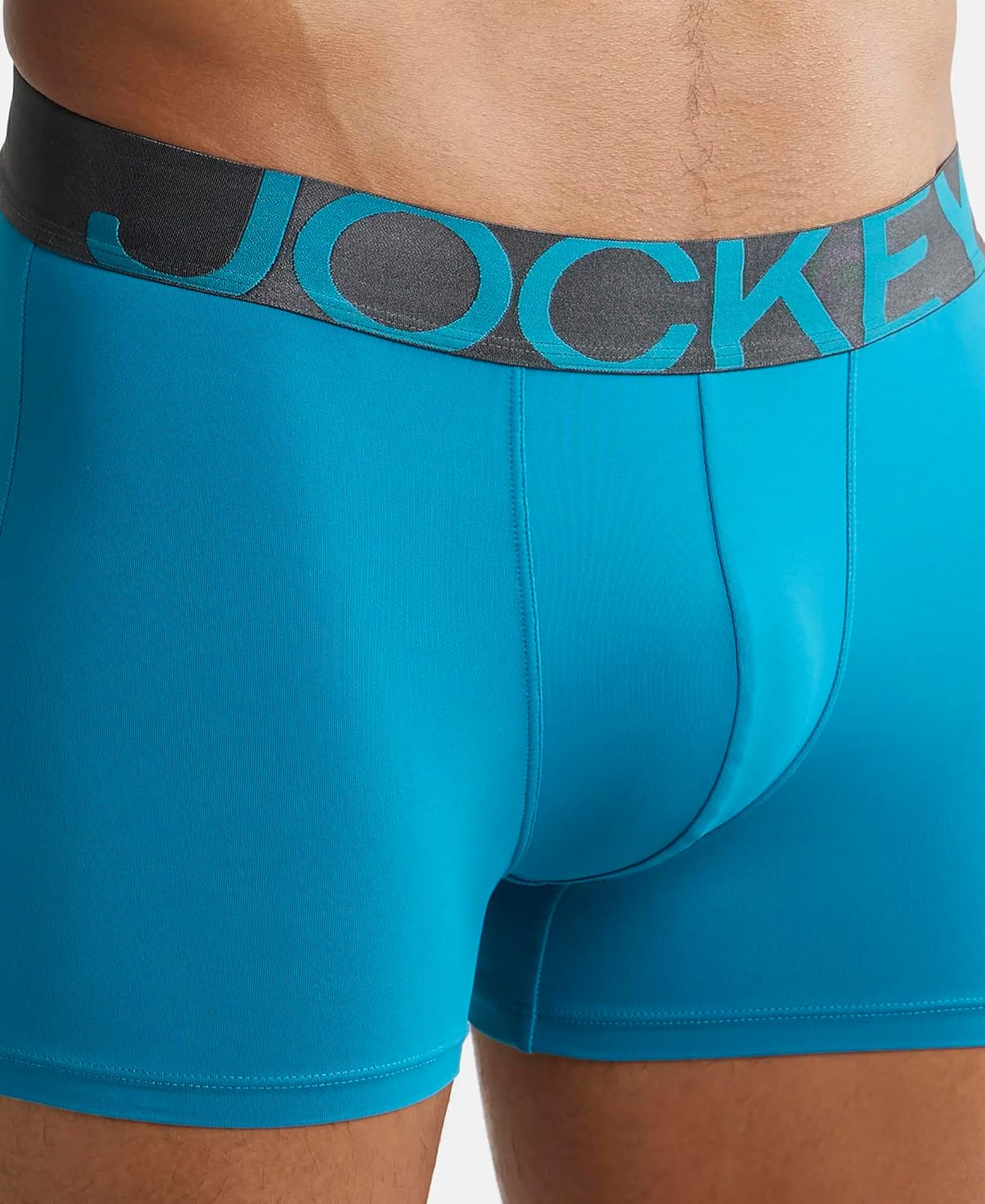 Jockey IC28 Men's Tactel Microfiber Elastane Stretch Solid Trunk with Moisture Move Treatment