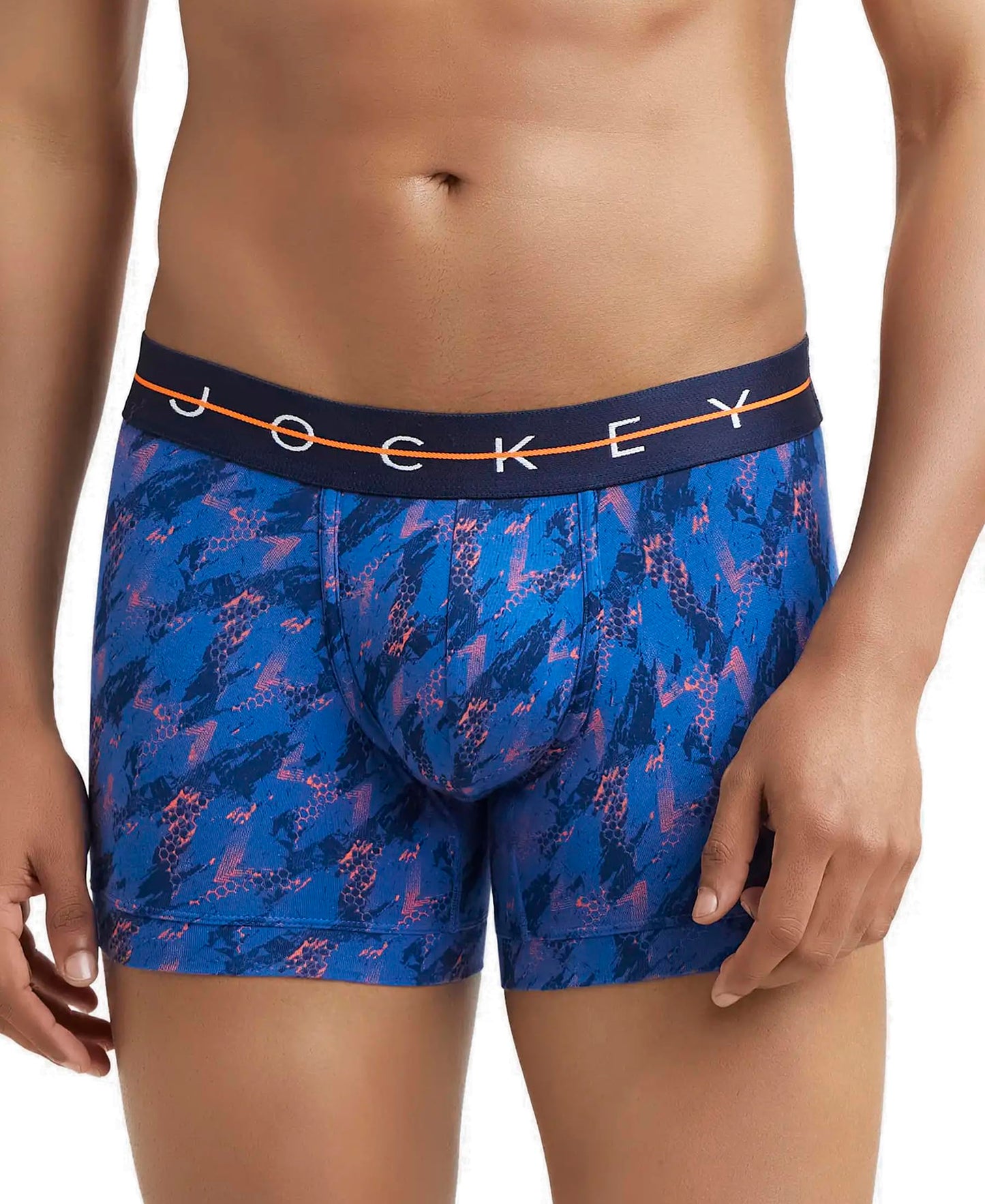 Jockey NY02 Men's Super Combed Cotton Elastane Stretch Printed Trunk with Ultrasoft Waistband (Prints May Vary)
