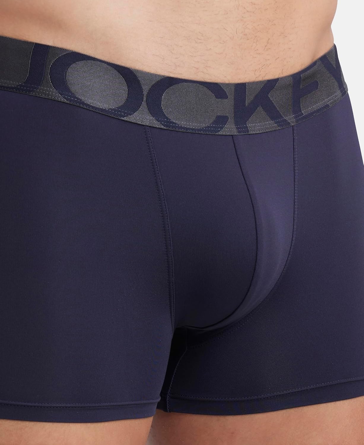 Jockey IC28 Men's Tactel Microfiber Elastane Stretch Solid Trunk with Moisture Move Treatment