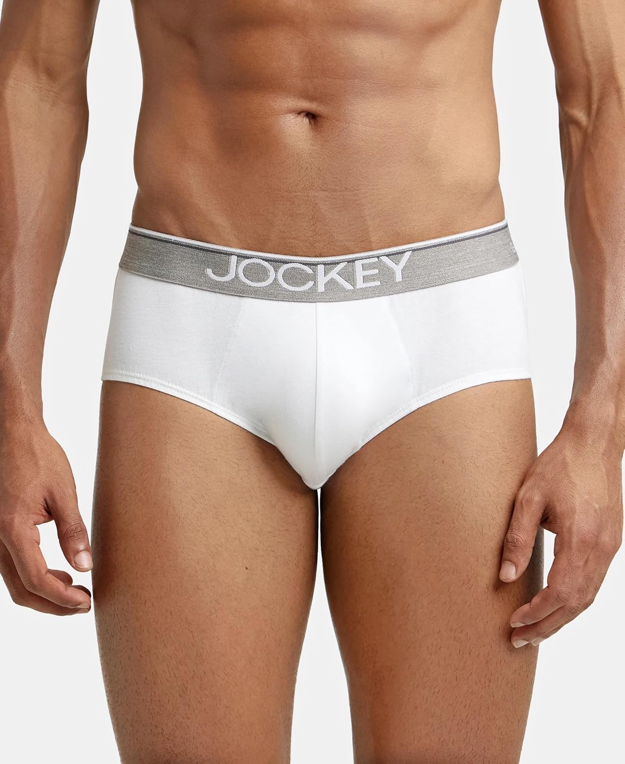 Jockey 8037 Men's Super Combed Cotton Solid Brief with Ultrasoft Waistband (Pack of 2)