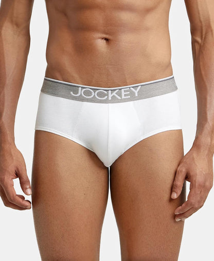Jockey 8037 Men's Super Combed Cotton Solid Brief with Ultrasoft Waistband (Pack of 2)