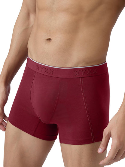 XYXX Men's Crux 100% Super Combed Cotton Regular Fit Solid Antibacterial Trunks with No Marks Waistband