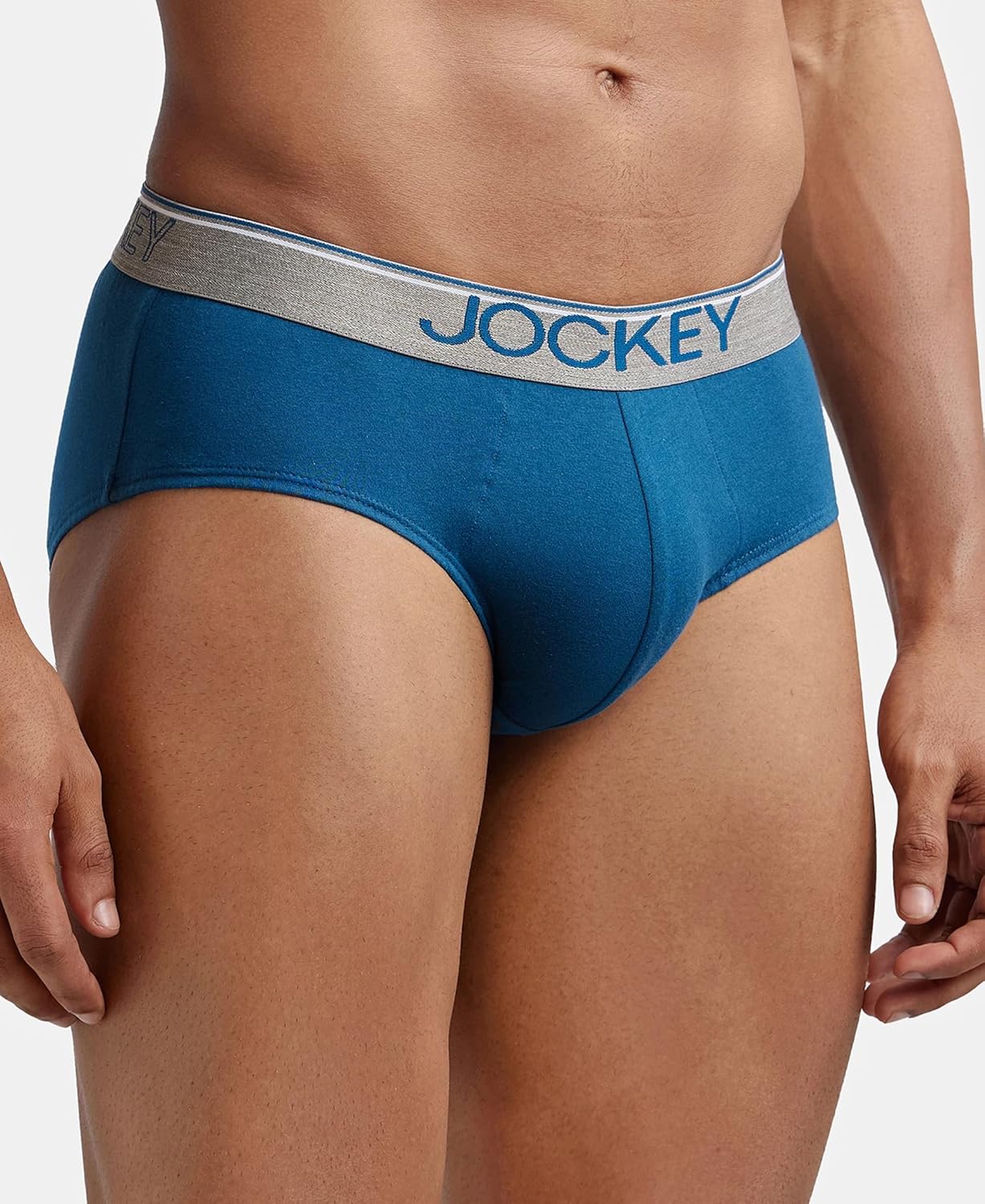 Jockey 8037 Men's Super Combed Cotton Solid Brief with Ultrasoft Waistband (Pack of 2)