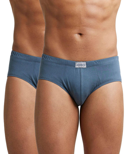Jockey 8035 Men's Super Combed Cotton Solid Poco Brief with Ultrasoft Concealed Waistband (Pack of 2)