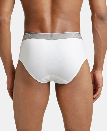 Jockey 8037 Men's Super Combed Cotton Solid Brief with Ultrasoft Waistband (Pack of 2)