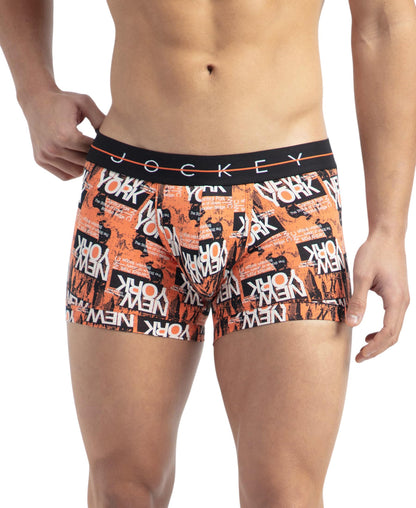 Jockey NY02 Men's Super Combed Cotton Elastane Stretch Printed Trunk with Ultrasoft Waistband (Prints May Vary)