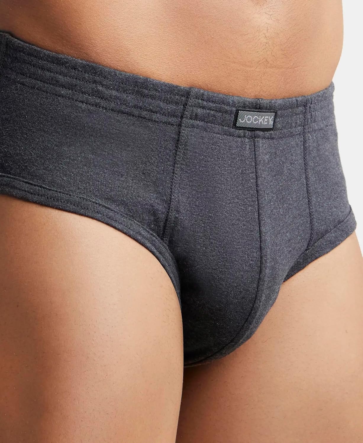 Jockey 1009 Men's Super Combed Cotton Rib Solid Brief with Stay Fresh Properties (Pack of 2)