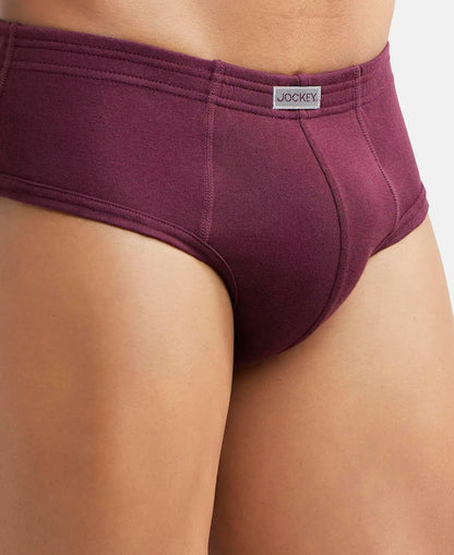 Jockey 1009 Men's Super Combed Cotton Rib Solid Brief with Stay Fresh Properties (Pack of 2)