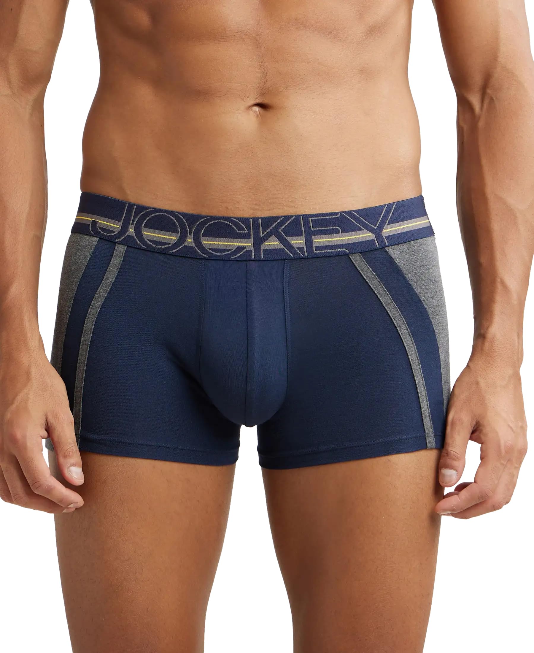 Jockey US21 Men's Super Combed Cotton Elastane Stretch Solid Trunk with Ultrasoft Waistband