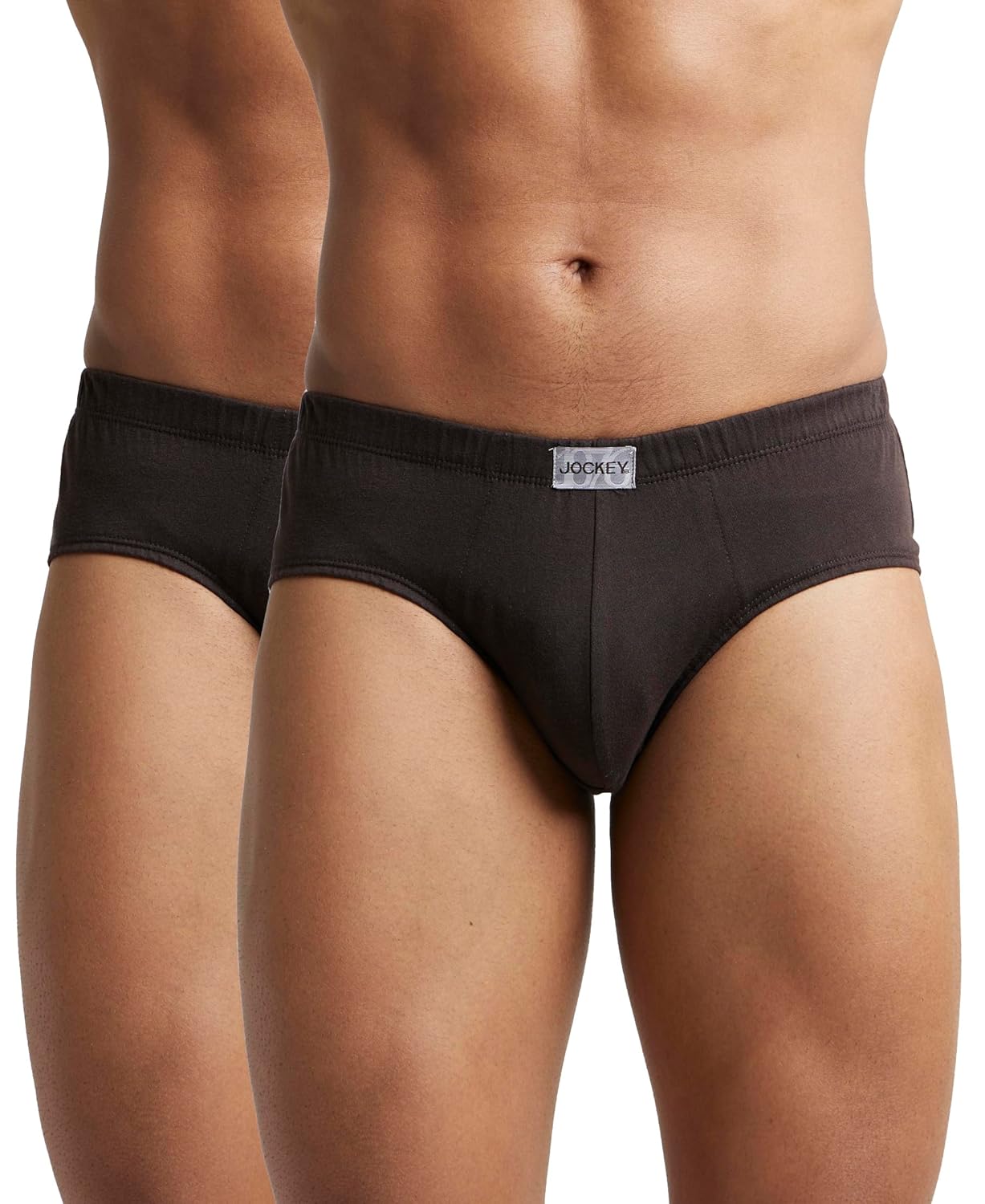 Jockey 8035 Men's Super Combed Cotton Solid Poco Brief with Ultrasoft Concealed Waistband (Pack of 2)