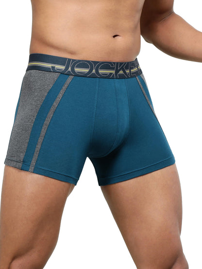Jockey US21 Men's Super Combed Cotton Elastane Stretch Solid Trunk with Ultrasoft Waistband