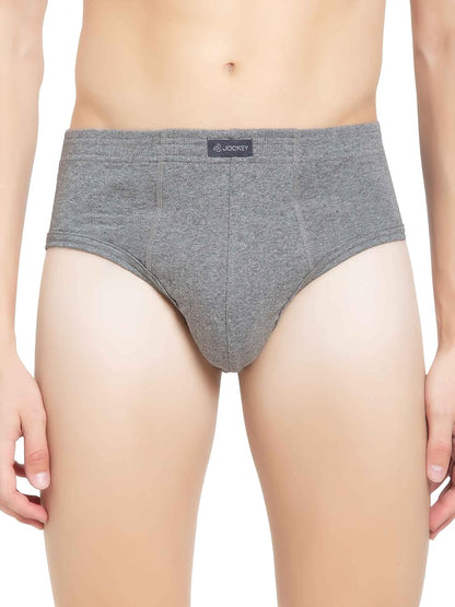 Jockey 1009 Men's Super Combed Cotton Rib Solid Brief with Stay Fresh Properties (Pack of 2)