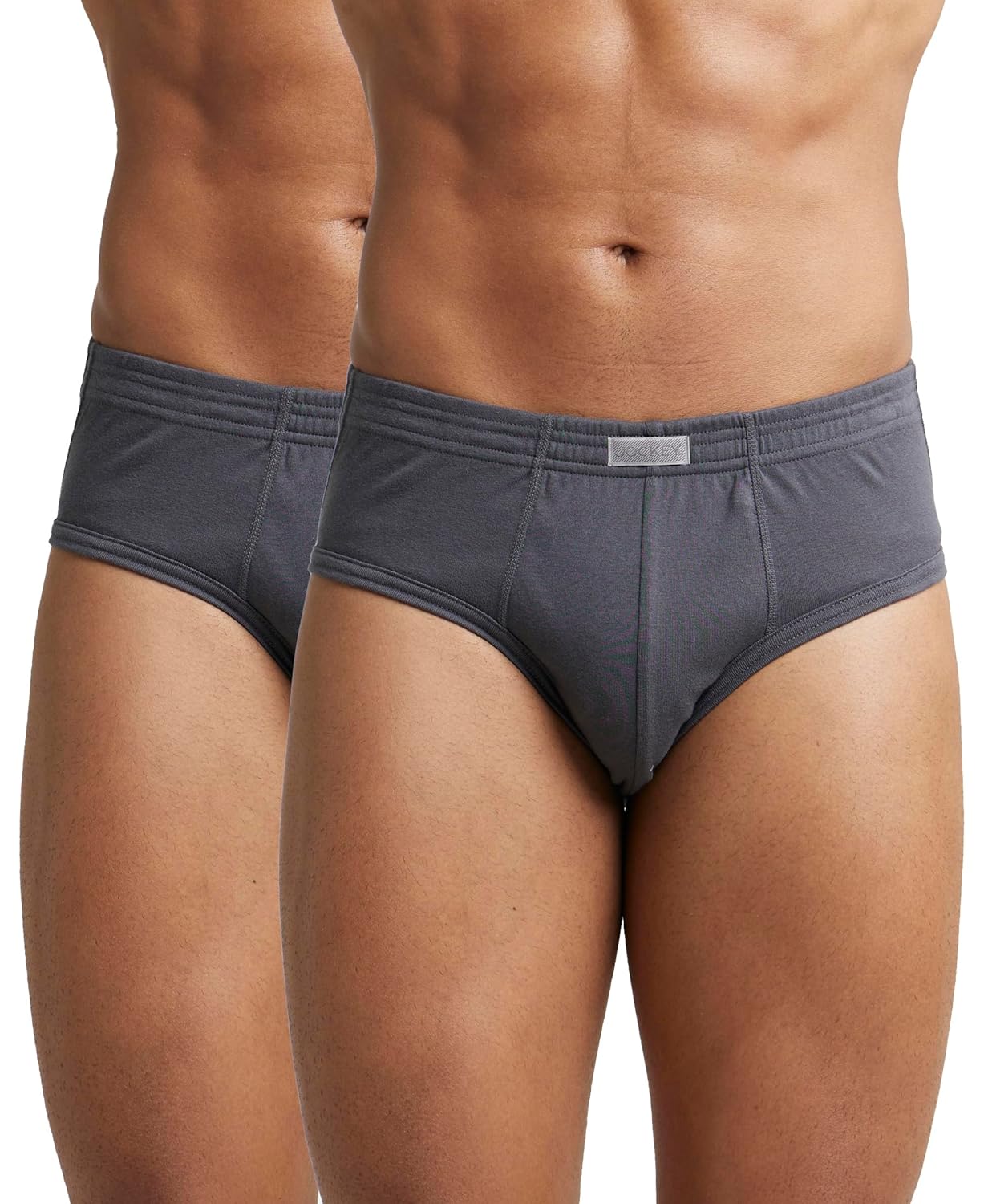 Jockey 1009 Men's Super Combed Cotton Rib Solid Brief with Stay Fresh Properties (Pack of 2)