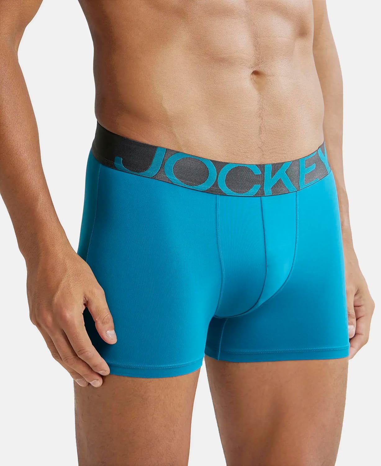 Jockey IC28 Men's Tactel Microfiber Elastane Stretch Solid Trunk with Moisture Move Treatment