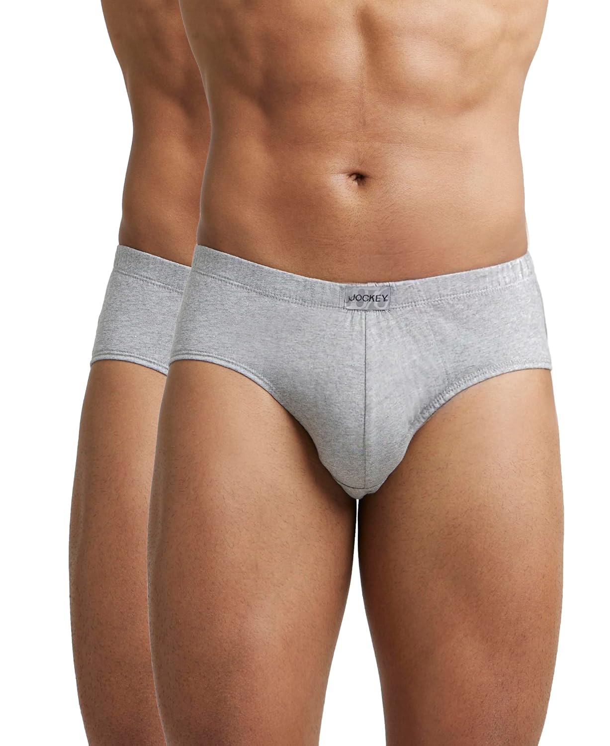 Jockey 8035 Men's Super Combed Cotton Solid Poco Brief with Ultrasoft Concealed Waistband (Pack of 2)