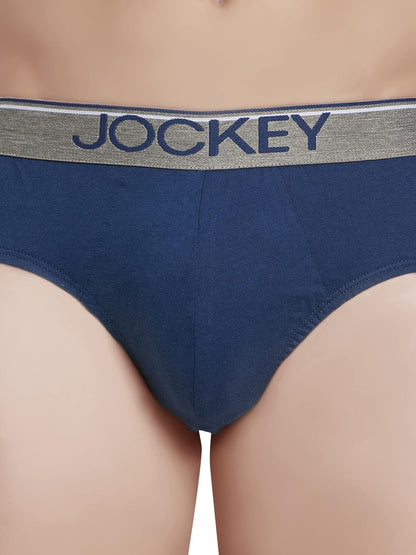Jockey 8037 Men's Super Combed Cotton Solid Brief with Ultrasoft Waistband (Pack of 2)