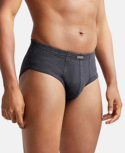 Jockey 1009 Men's Super Combed Cotton Rib Solid Brief with Stay Fresh Properties (Pack of 2)