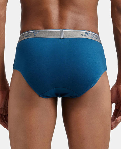 Jockey 8037 Men's Super Combed Cotton Solid Brief with Ultrasoft Waistband (Pack of 2)