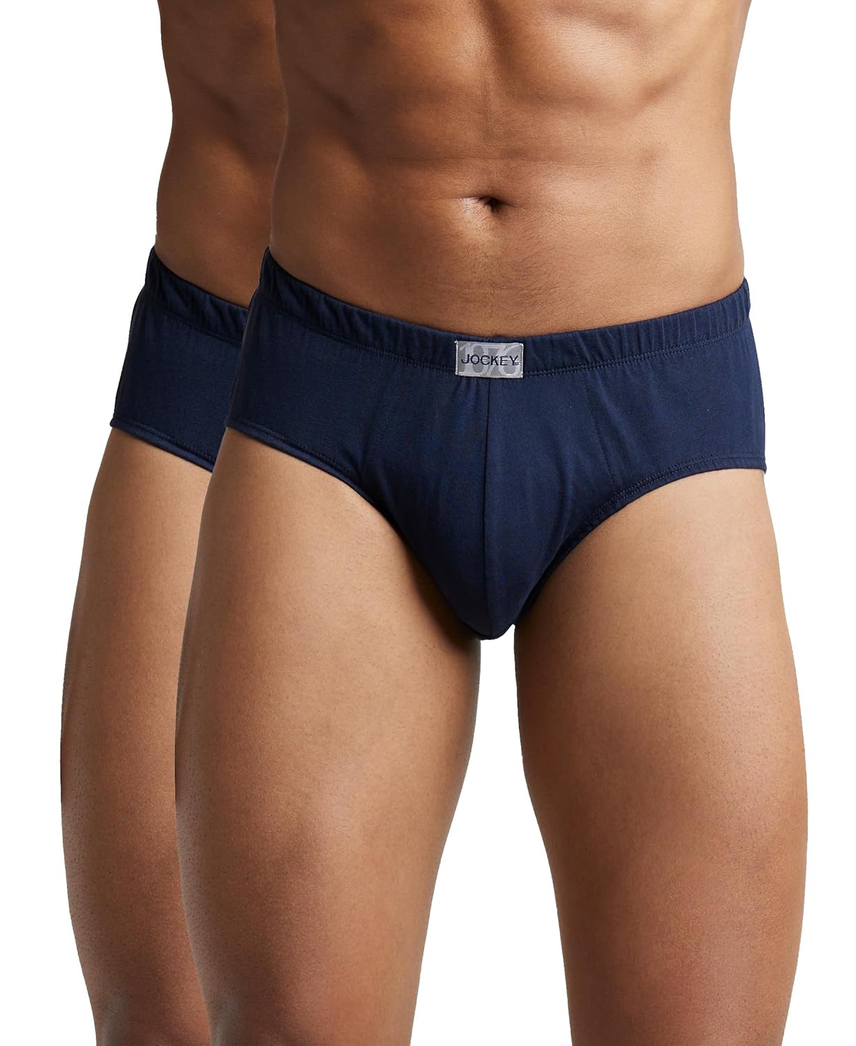 Jockey 8035 Men's Super Combed Cotton Solid Poco Brief with Ultrasoft Concealed Waistband (Pack of 2)