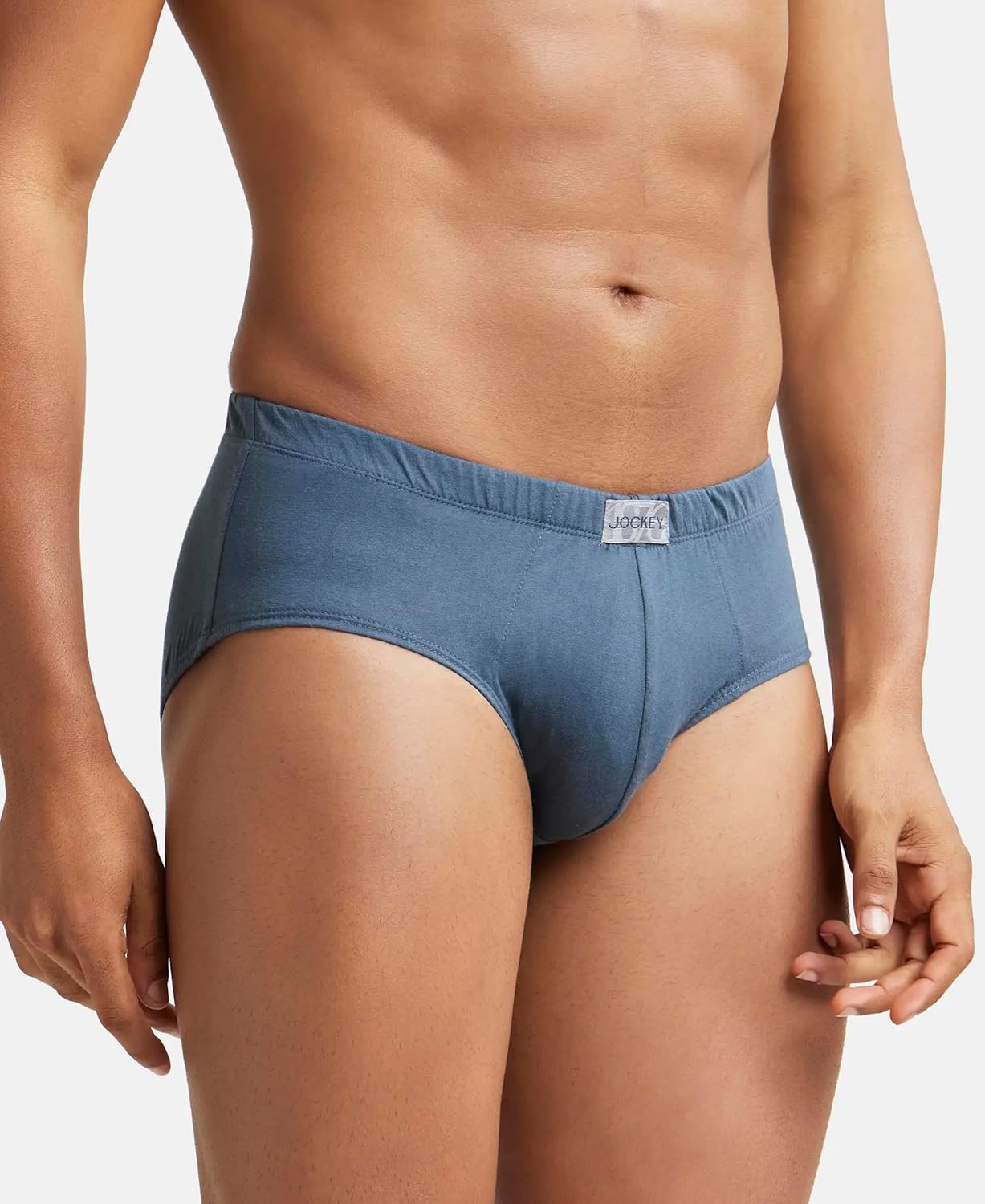 Jockey 8035 Men's Super Combed Cotton Solid Poco Brief with Ultrasoft Concealed Waistband (Pack of 2)