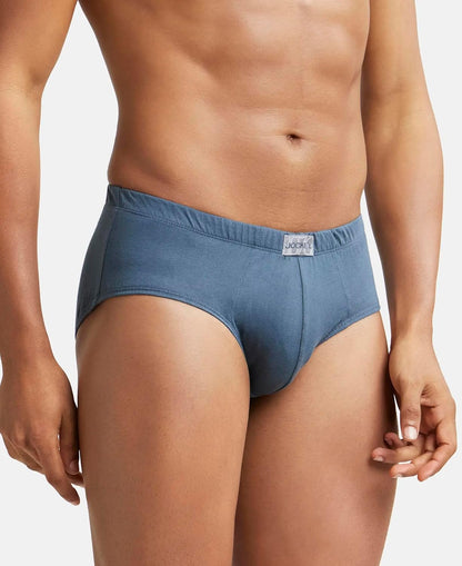 Jockey 8035 Men's Super Combed Cotton Solid Poco Brief with Ultrasoft Concealed Waistband (Pack of 2)