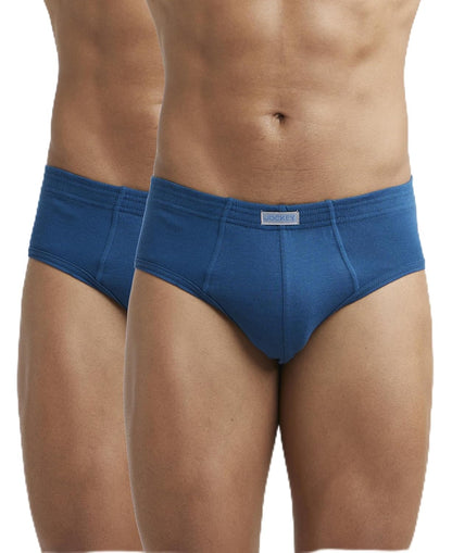 Jockey 1009 Men's Super Combed Cotton Rib Solid Brief with Stay Fresh Properties (Pack of 2)