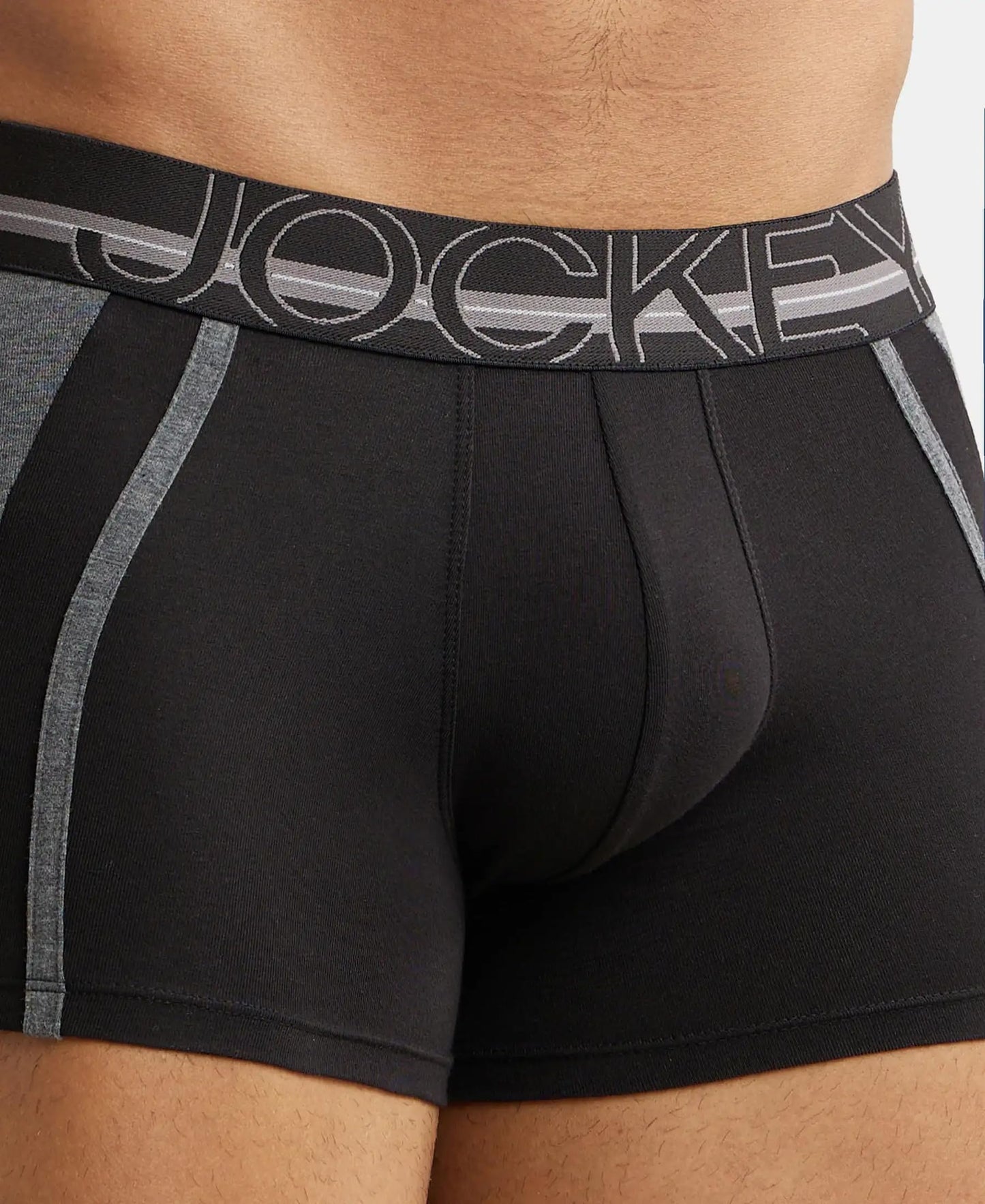 Jockey US21 Men's Super Combed Cotton Elastane Stretch Solid Trunk with Ultrasoft Waistband