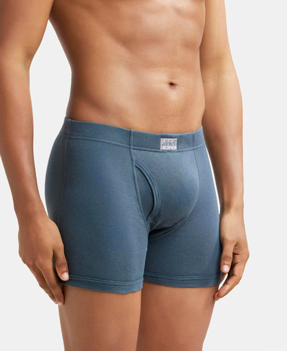 Jockey 8008 Men's Super Combed Cotton Rib Solid Boxer Brief with Ultrasoft Concealed Waistband (Pack of 3)