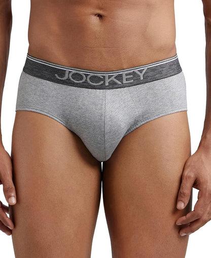 Jockey 8037 Men's Super Combed Cotton Solid Brief with Ultrasoft Waistband (Pack of 2)