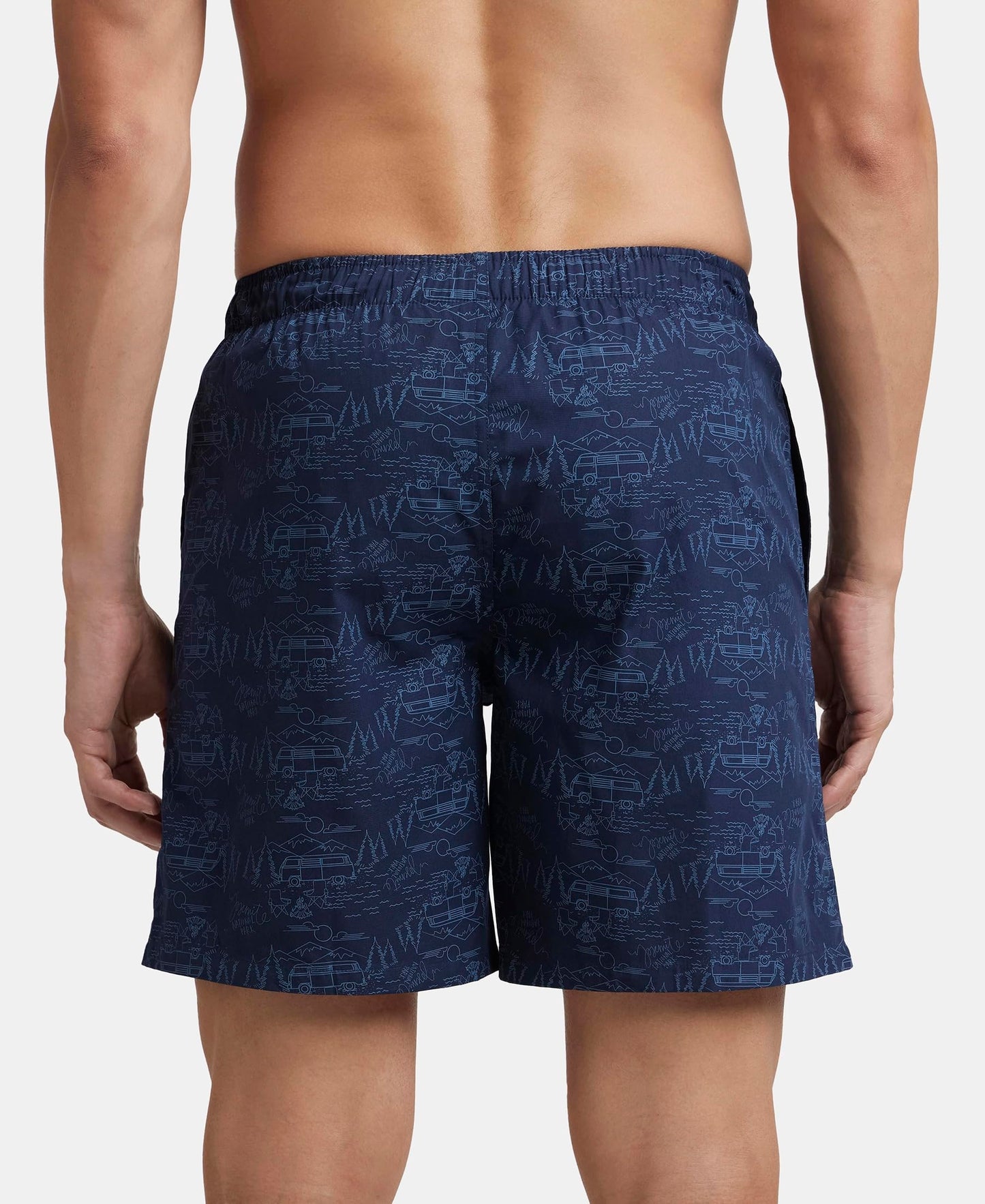 Jockey US57 Men's Super Combed Mercerized Cotton Woven Printed Boxer Shorts with Side Pocket (Pack of 2_Prints May Vary)