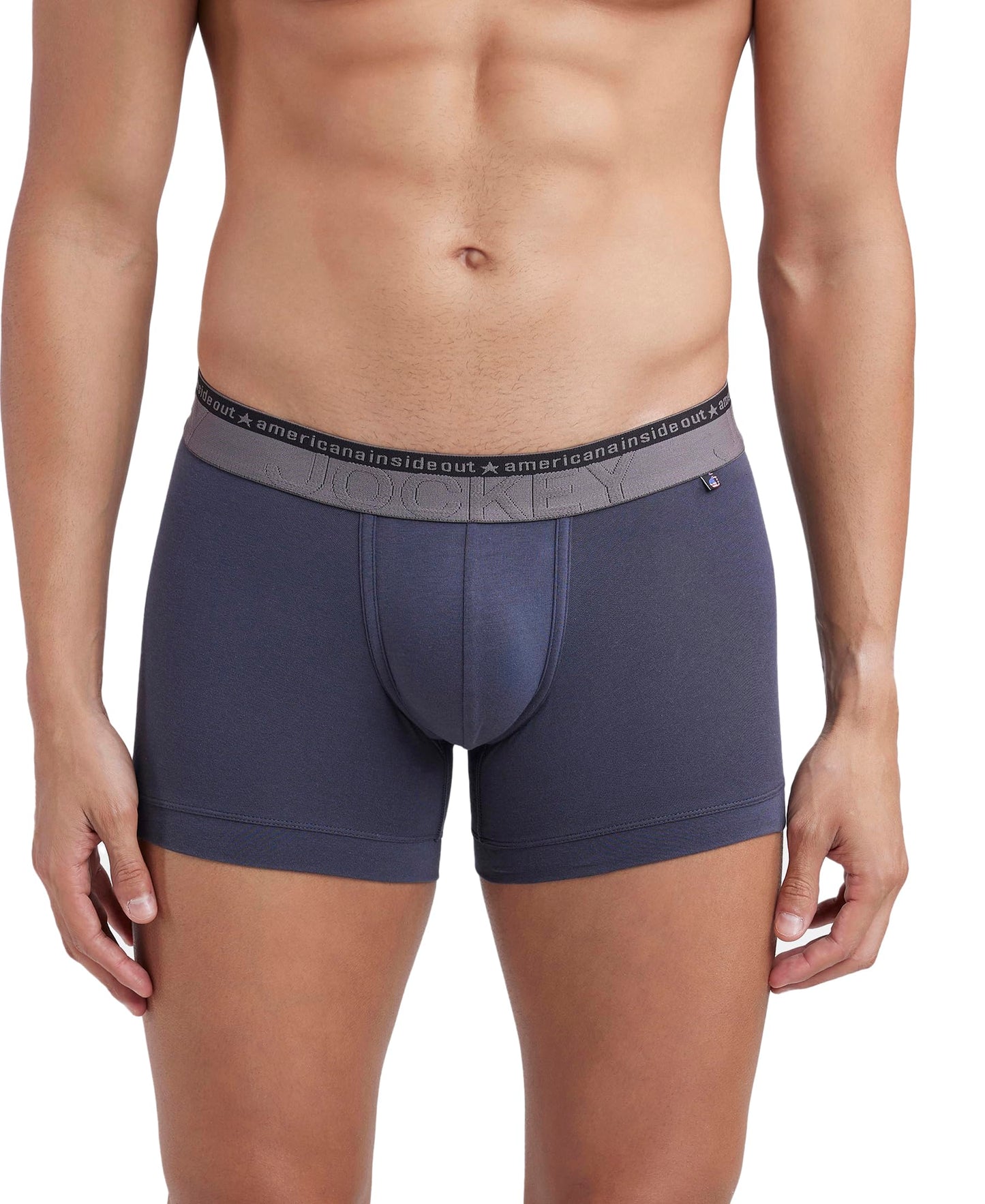 Jockey US60 Men's Super Combed Cotton Elastane Stretch Solid Trunk with Ultrasoft Waistband