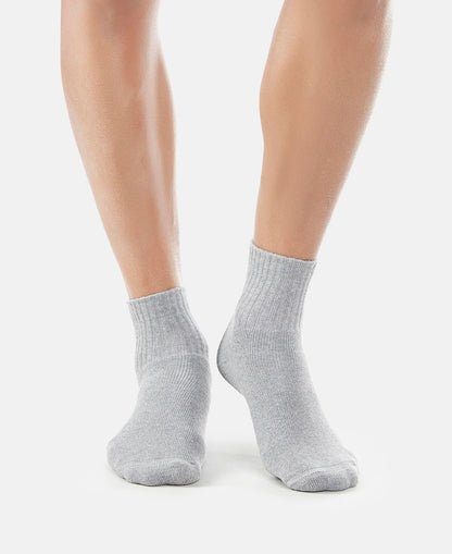Jockey 7036 Men's Compact Cotton Terry Ankle Length Socks With Stay Fresh Treatment (Pack of 3)