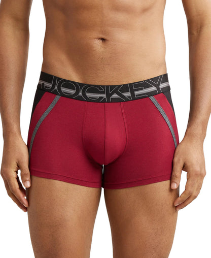 Jockey US21 Men's Super Combed Cotton Elastane Stretch Solid Trunk with Ultrasoft Waistband