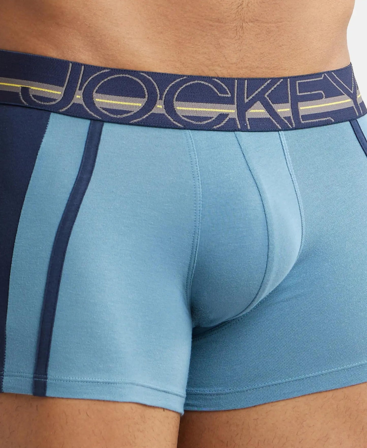Jockey US21 Men's Super Combed Cotton Elastane Stretch Solid Trunk with Ultrasoft Waistband