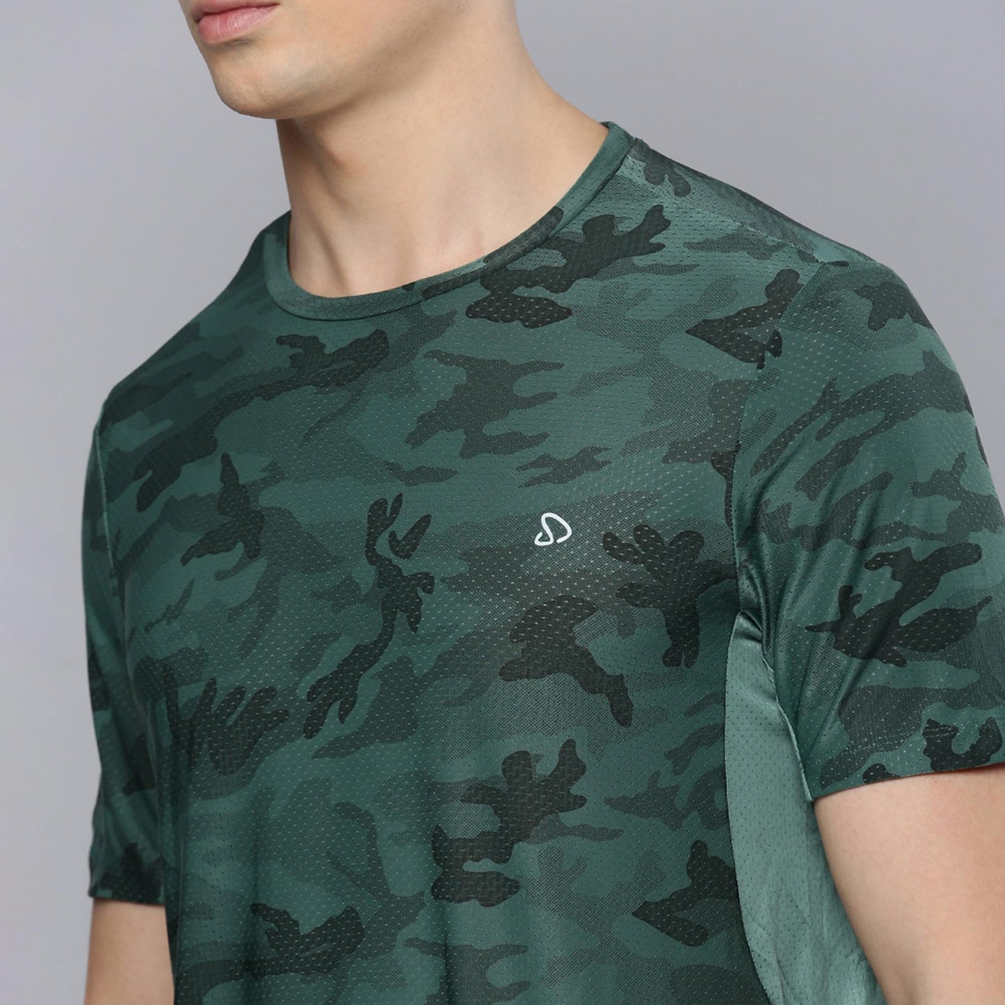 Sporto Men's Instacool Printed Jersey Tee with Side Mesh