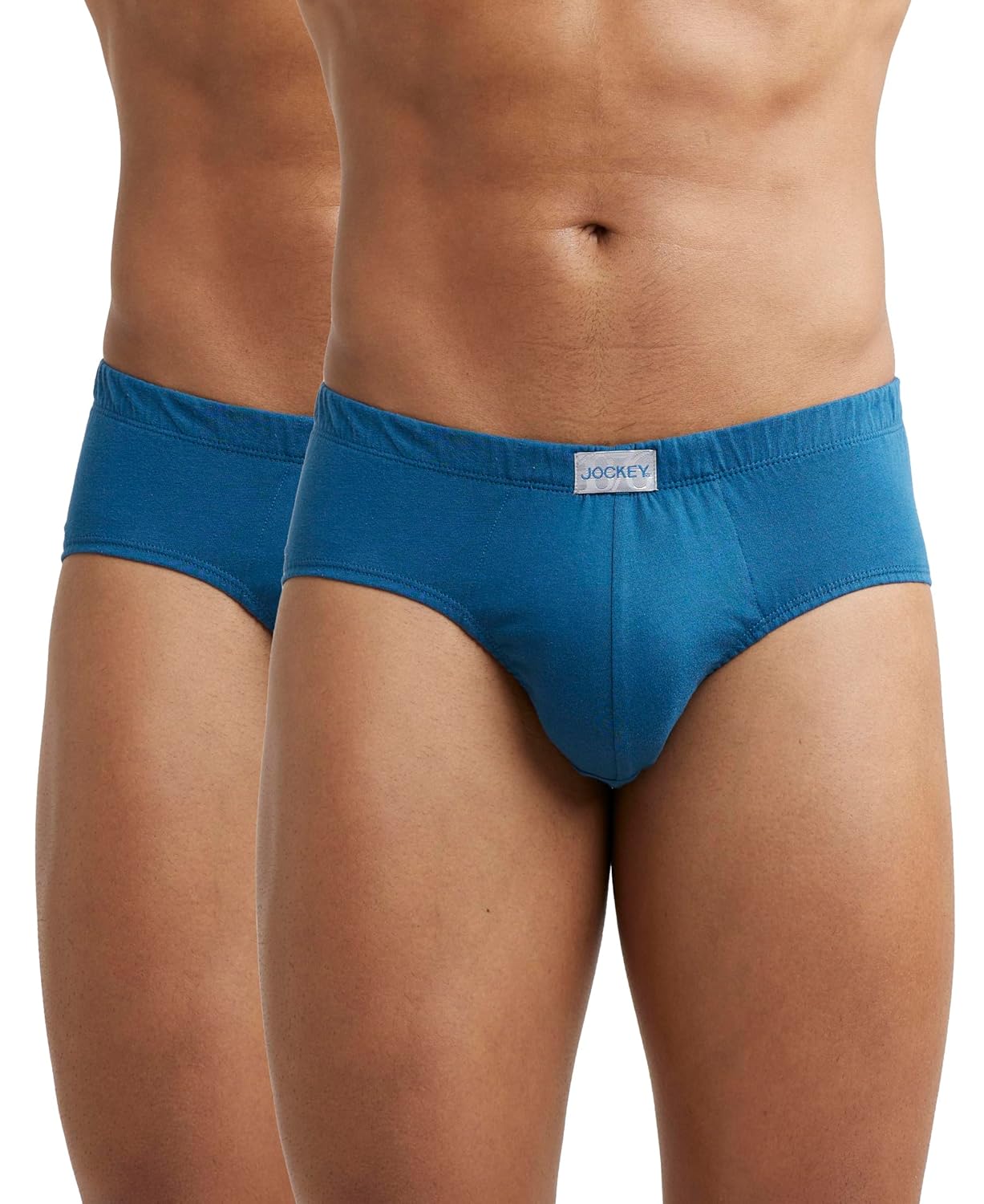 Jockey 8035 Men's Super Combed Cotton Solid Poco Brief with Ultrasoft Concealed Waistband (Pack of 2)