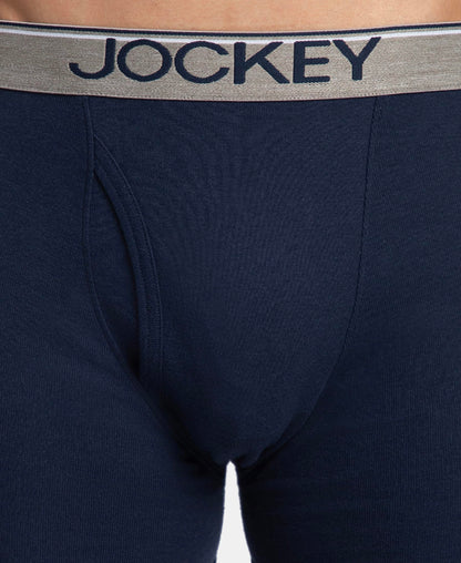 Jockey 8009 Men's Super Combed Cotton Rib Solid Boxer Brief with Ultrasoft Waistband (Pack of 3)
