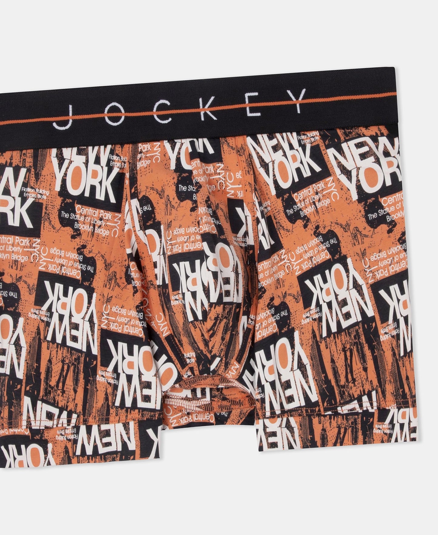 Jockey NY02 Men's Super Combed Cotton Elastane Stretch Printed Trunk with Ultrasoft Waistband (Prints May Vary)