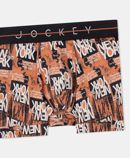 Jockey NY02 Men's Super Combed Cotton Elastane Stretch Printed Trunk with Ultrasoft Waistband (Prints May Vary)