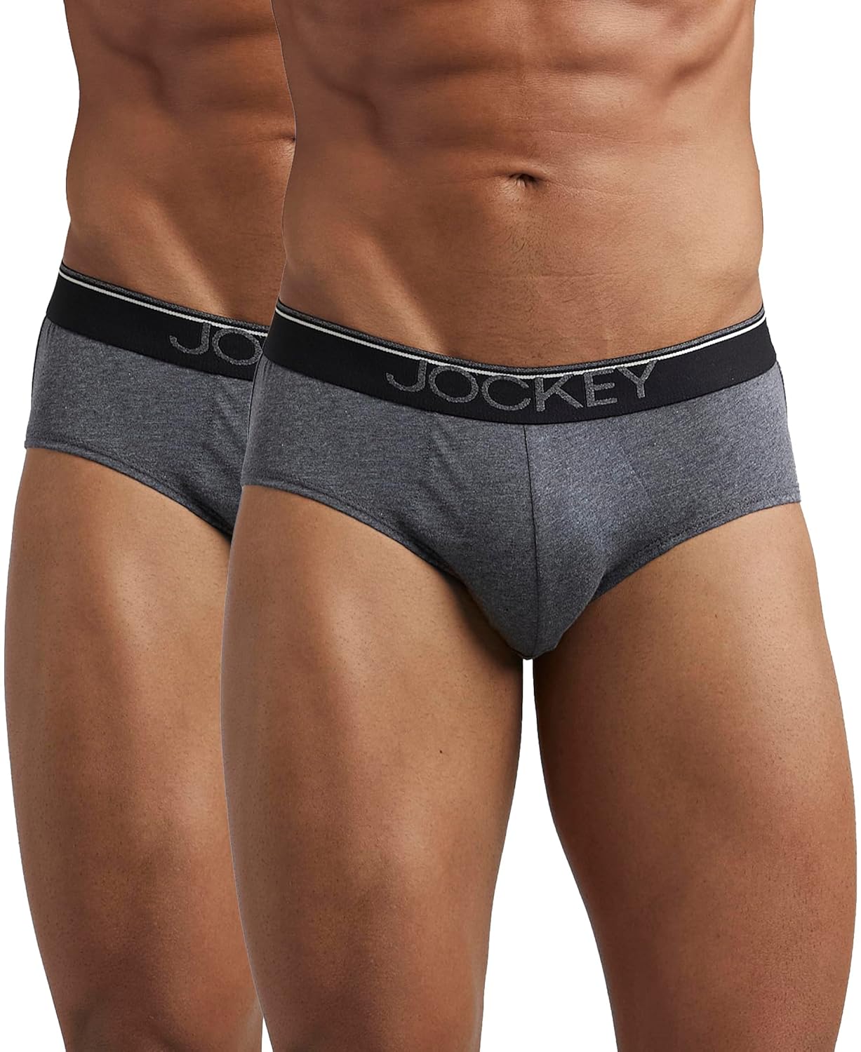 Jockey 8037 Men's Super Combed Cotton Solid Brief with Ultrasoft Waistband (Pack of 2)