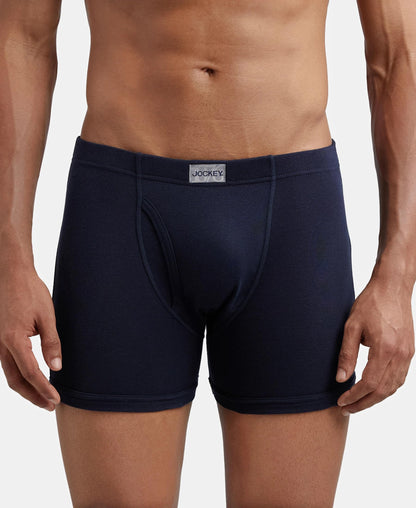 Jockey 8008 Men's Super Combed Cotton Rib Solid Boxer Brief with Ultrasoft Concealed Waistband (Pack of 3)