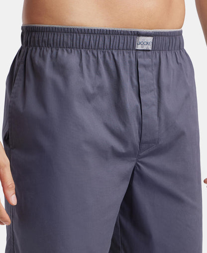 Jockey MC10 Men's Super Combed Mercerized Cotton Woven Fabric Boxer Shorts