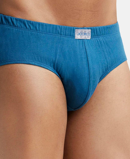 Jockey 8035 Men's Super Combed Cotton Solid Poco Brief with Ultrasoft Concealed Waistband (Pack of 2)