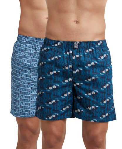 Jockey US57 Men's Super Combed Mercerized Cotton Woven Printed Boxer Shorts with Side Pocket (Pack of 2_Prints May Vary)