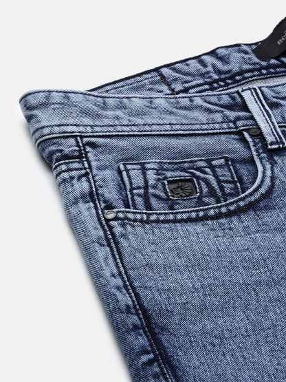 Necked Vintage Blue Loose Fit Jeans