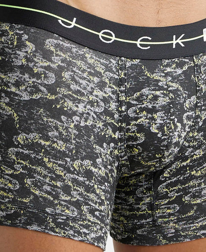 Jockey NY02 Men's Super Combed Cotton Elastane Stretch Printed Trunk with Ultrasoft Waistband (Prints May Vary)