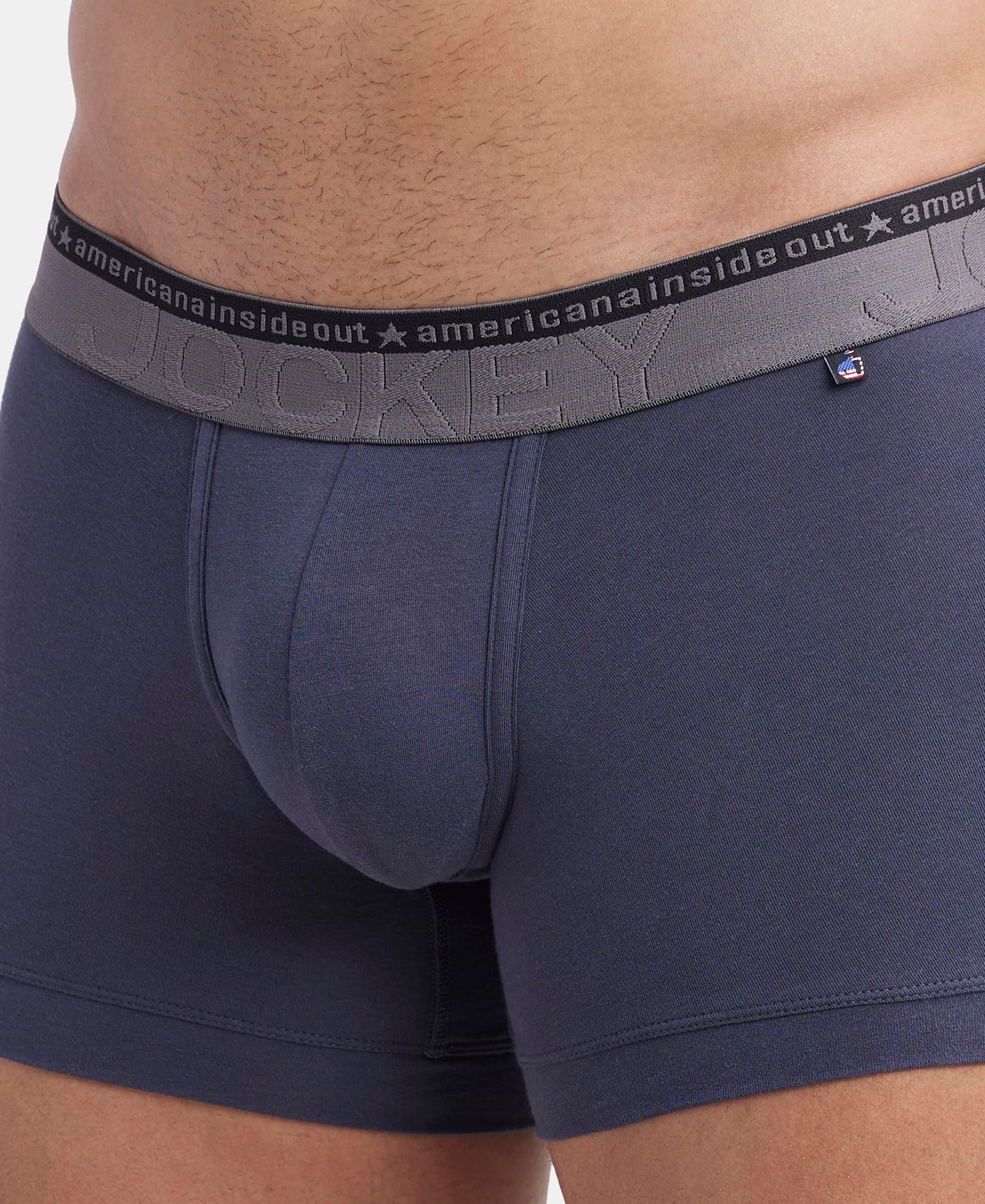 Jockey US60 Men's Super Combed Cotton Elastane Stretch Solid Trunk with Ultrasoft Waistband