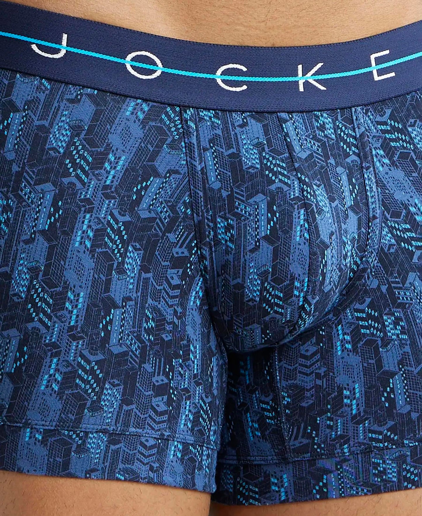 Jockey NY02 Men's Super Combed Cotton Elastane Stretch Printed Trunk with Ultrasoft Waistband (Prints May Vary)